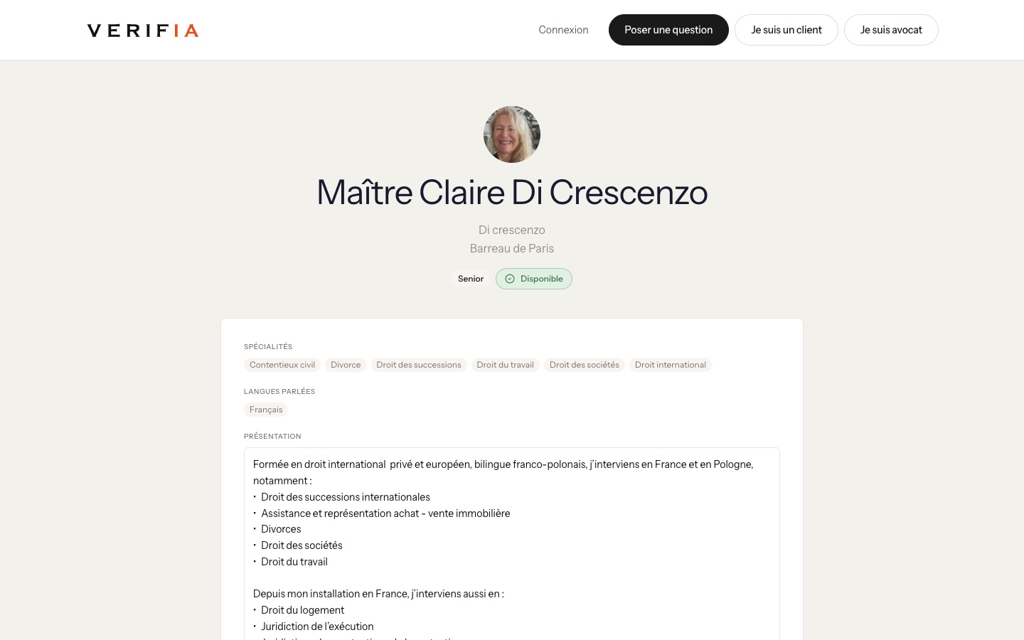 Profil public